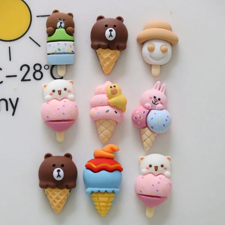5ks roztomilé miniso série zvierat zmrzliny karikatúra živici Flatback Cabochons DIY Crafts Materiály šperky výroby kúziel
