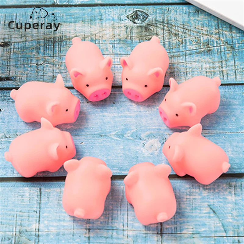 5ks roztomilé ružové ošípané hračky s pet hračky stlačte pichanie žuvacieho tréningu vtipné interaktívne hry hračky Soft Mini Mini Toy Dog Supplies Nové