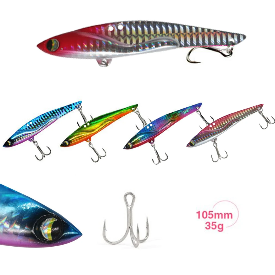 5ks rybárska návnada Vib Vib 23g 35g Blade Stoping Jig Vibration Pike Seaass Accesorios Pesca Artificial Leurre Brochet Equipment