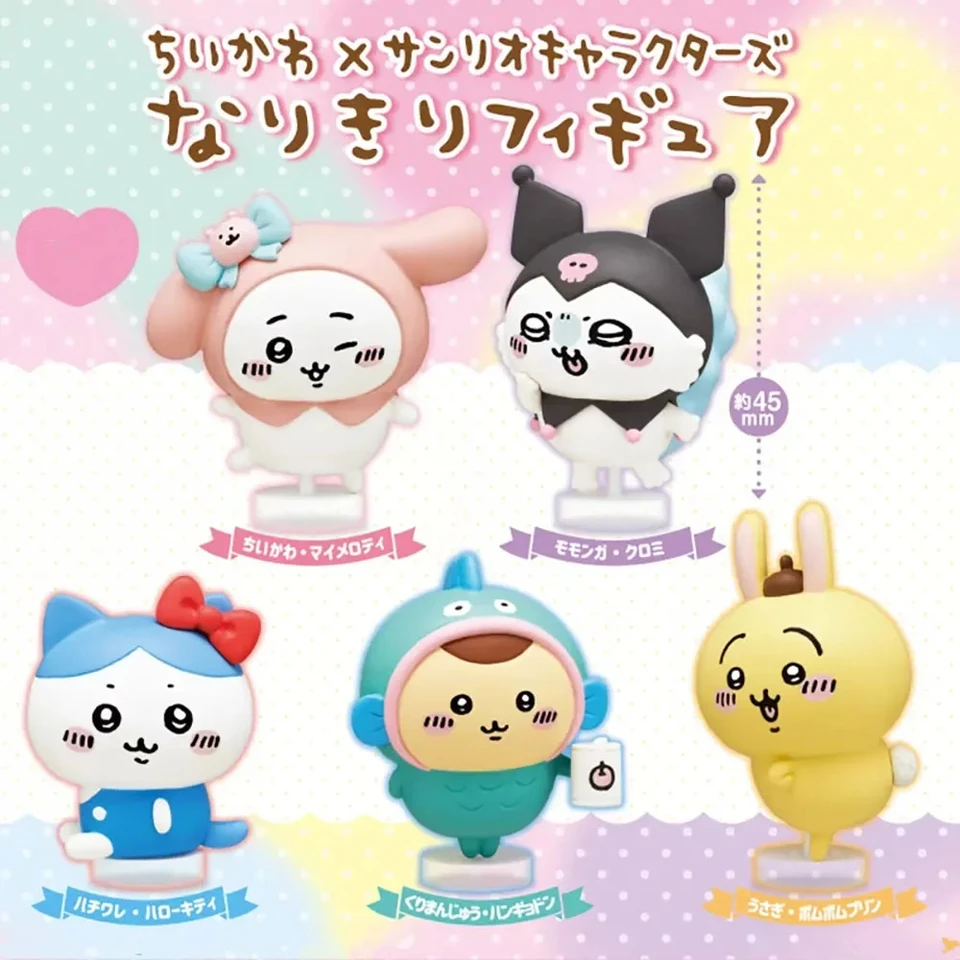 5ks/set kawaii sanrio spoločne anime figurín Hello Kitty Kuromi Model Doll Detské hračky pre domácich majstrov