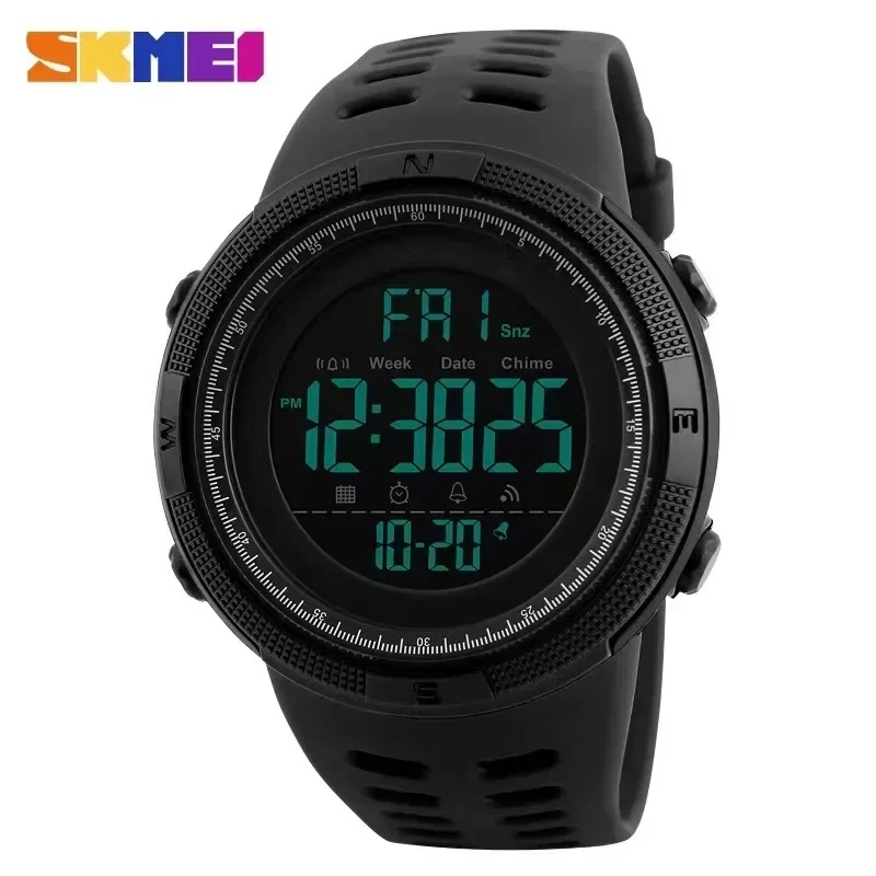 5ks/set skmei 1251 hodinky 5bar nepremokavé digitálne hodinky reloj hombre budík Chrono Outdoor Sports Watch for Men