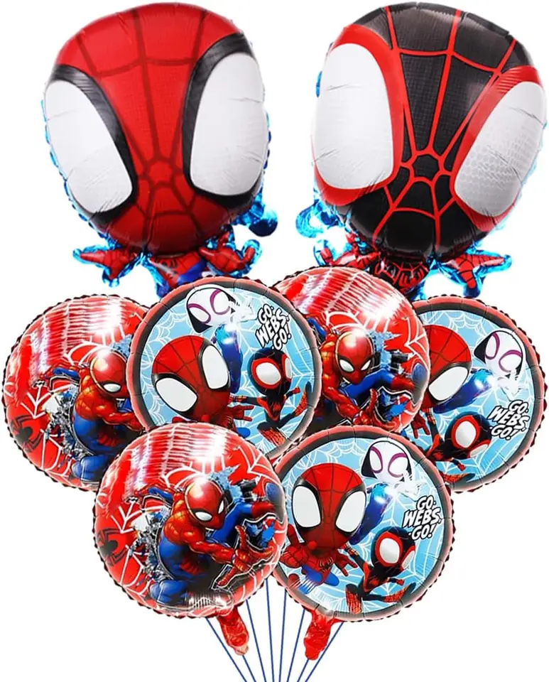 5ks Spidey a jeho úžasní priatelia Foil Balloons Spiderman Birthday Party Hliníkové dekorácie balónikov