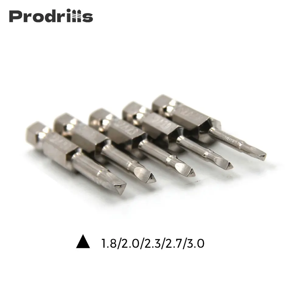 5ks trojuholníkového skrutkovača sada 50 mm S2 Magnetic Driver Kit 1,8,2.0,2,3,2,7,3.0