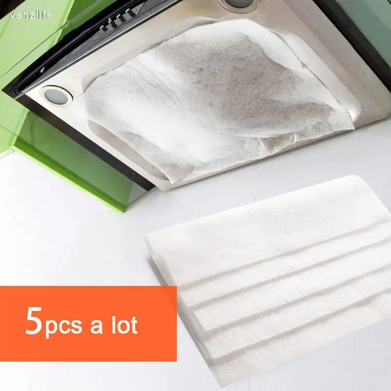 5ks/vanzLife sa dá strihať papier absorbujúci papier proti nalejom výparov pre kuchynské filtračné papierové absorbujúce papierové kapucne