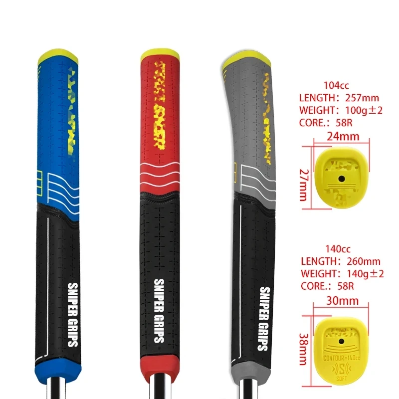 5ks/veľa nových putter golf Grips Tour SNSR World Gumber 140cc Red Grey Colors Pištole Golf Club Grips 골프그립 용품