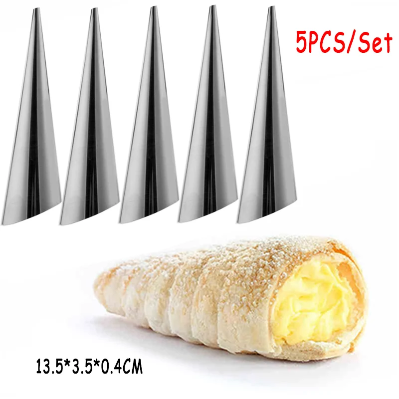 5ks/veľa veľkého solenoidového kužeľa Claw Crisp Form odoláva vysokým teplotám croissant Spirál