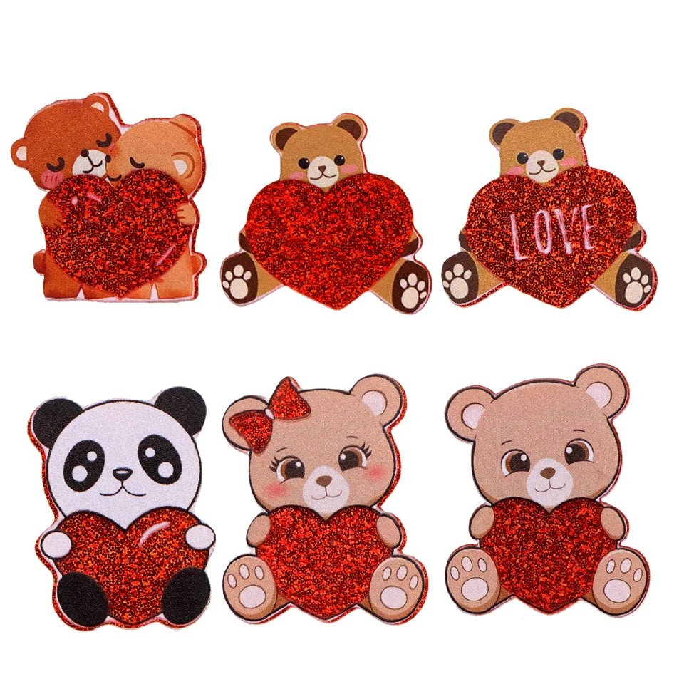 5ks vianočné valentinglitter akrylové plošné planárne remeselnícke dodávky Cabochon Scrapbook Diy