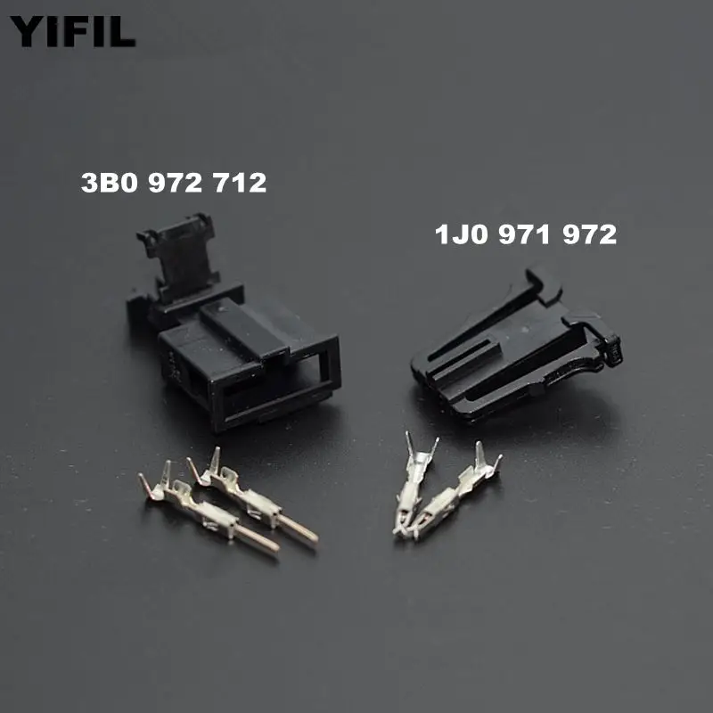 5ks/šarža 2 pin/cesta 1,5 mm mužské samostatné samostatné automatické elektrické kmeňové konektorové konektorové konektory LISKET SLEPT SUCKET 1J0971972 3B0972712