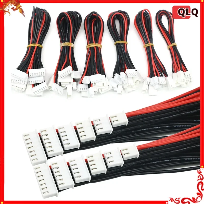 5ks/šarža jst-xh 1s 2s 3s 4s 5s 6s 20cm 22awg Lipo Extension nabité káblo kábla pre RC LiPo nabíjačku