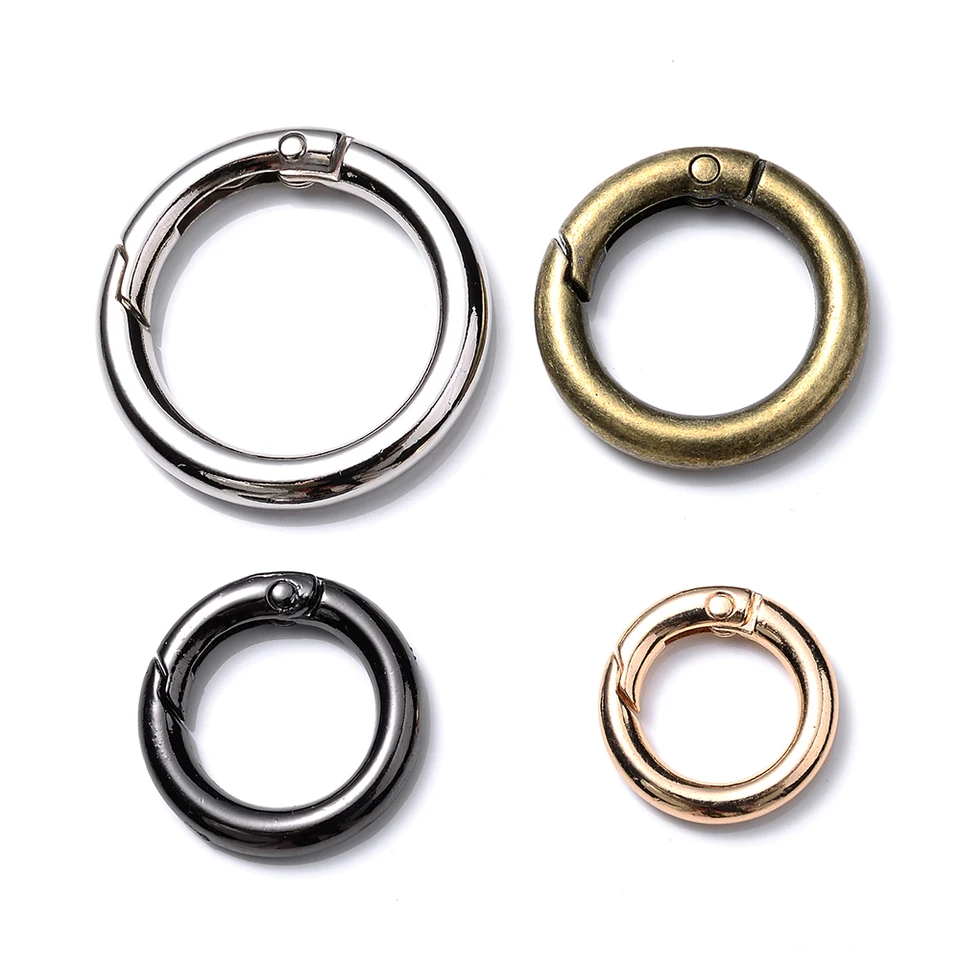 5ks/šarža Spring spona bronzová zlatá kovová spona Háčiky pre šperky výroby DIY Keychain Rings Dodávky 20/27/27/34 mm