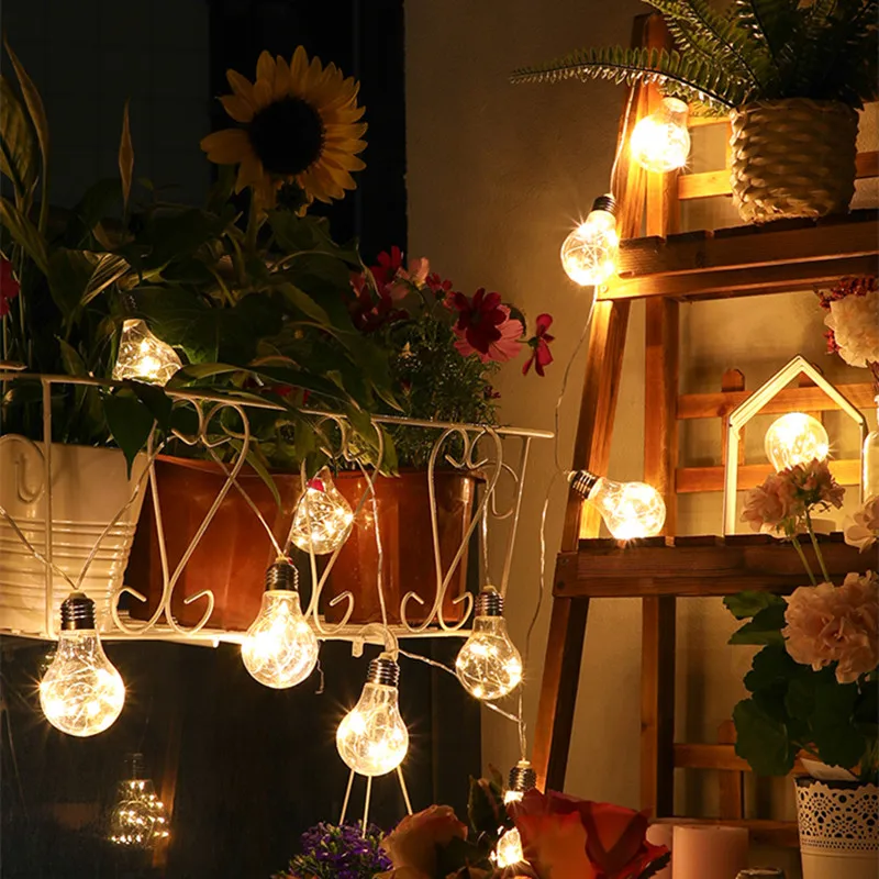 5m LED solárna žiarovka Struka Light Outdoor Garden Wireproof Fairy Girland Lights Svadobná hostina vianočná dekorácia Solárna lampa