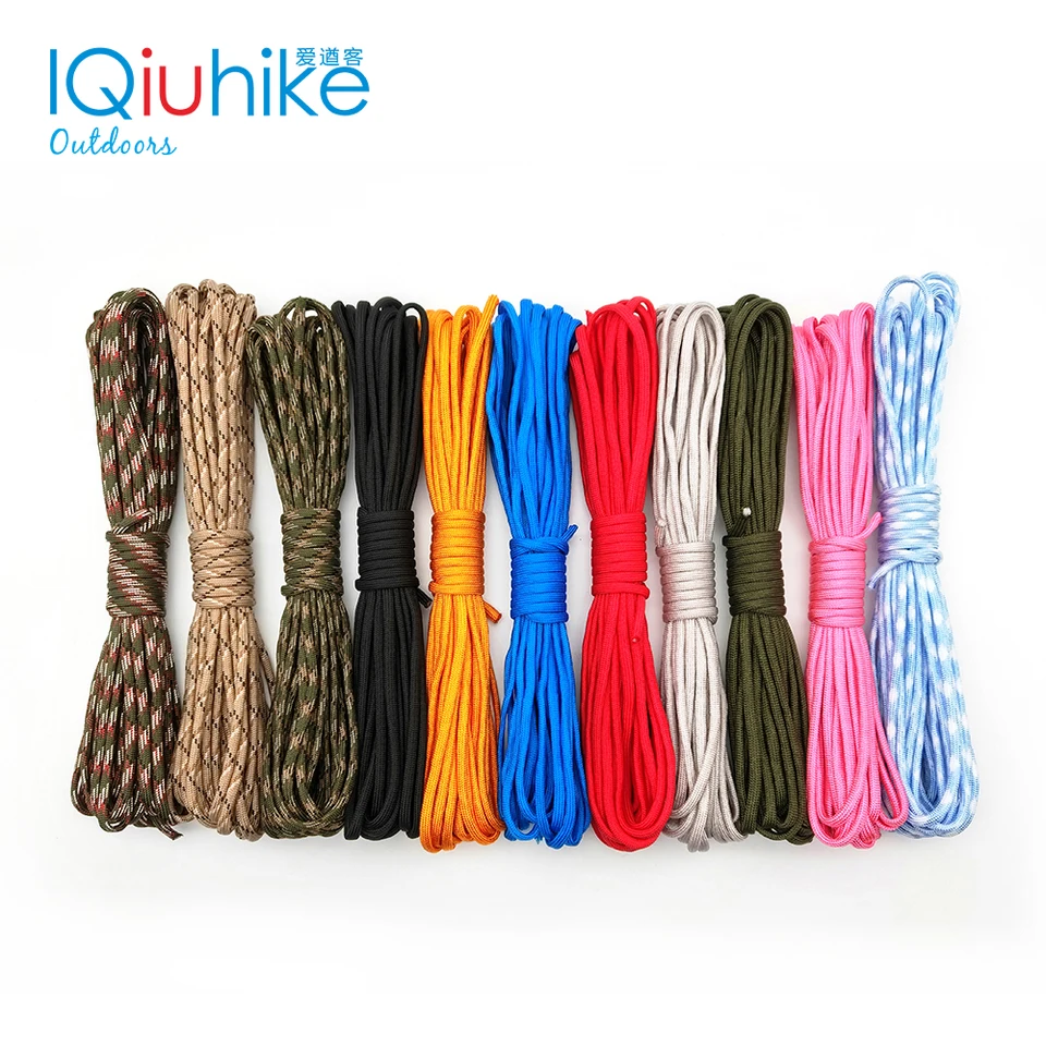 5m ， 31 m Paracord 550 Paracord Paruchute Cord Lanyard Lope MIL SPECE TYP III 7 STRÁNKA VLASTNOSŤ KAMPING PARACORD