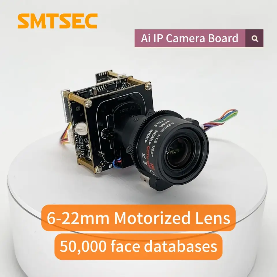5MP AI Face rozpoznávanie IP modul IP fotoaparátu 6-22 mm motorizovaný zoom šošovky Starvis IMX335 Automaticus Security Sieťová kamera