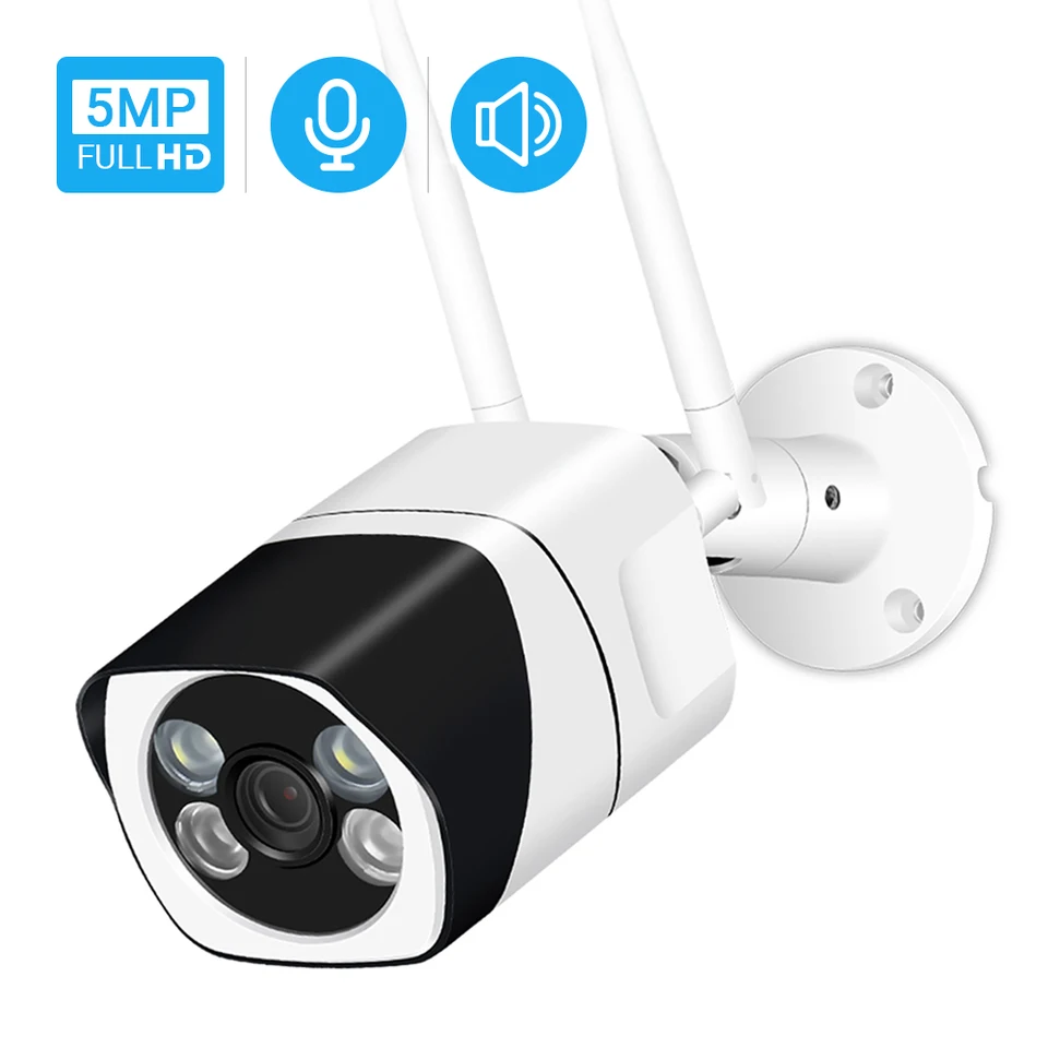 5MP WiFi fotoaparát nepremokavý vonkajší vonkajší bezdrôtový fotoaparát ONVIF Dvojcestný zvukový e -mail výstraha NightVision ICSEE XMEYE Cloud Cloud Storage H.265