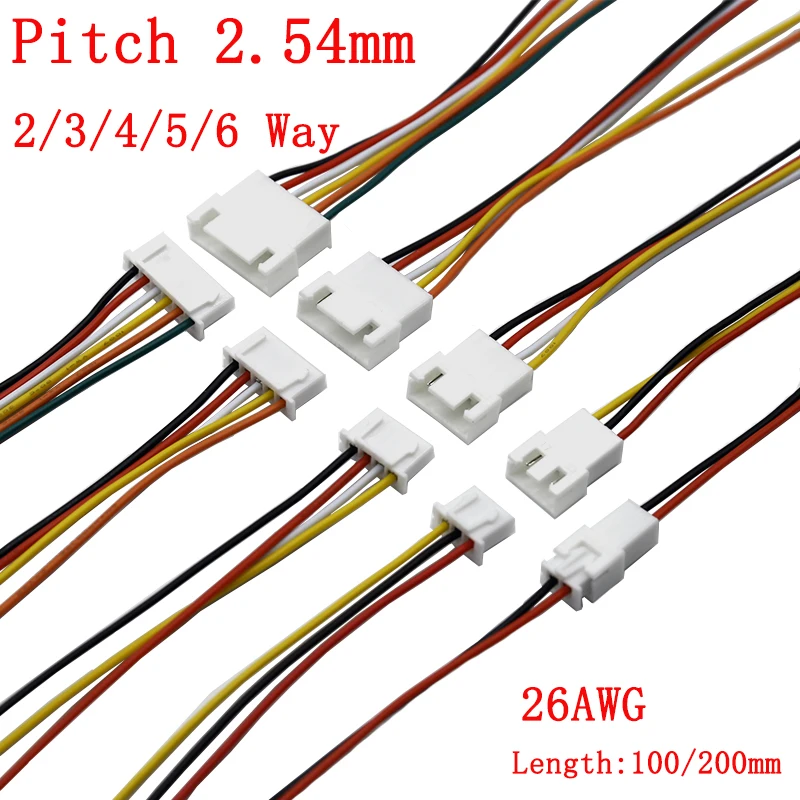 5pairs Micro JST XH 2.54 2/3/4/5/6 PIN WAME Mužský konektor druhot
