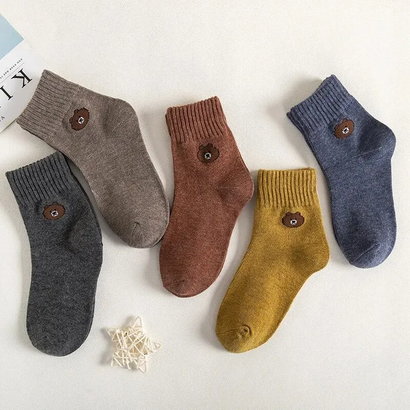 5pairs/veľa karikatúry Stripe Kids ponožky Príležitostné dievčatá chlapci chlapci z bavlny Jarka