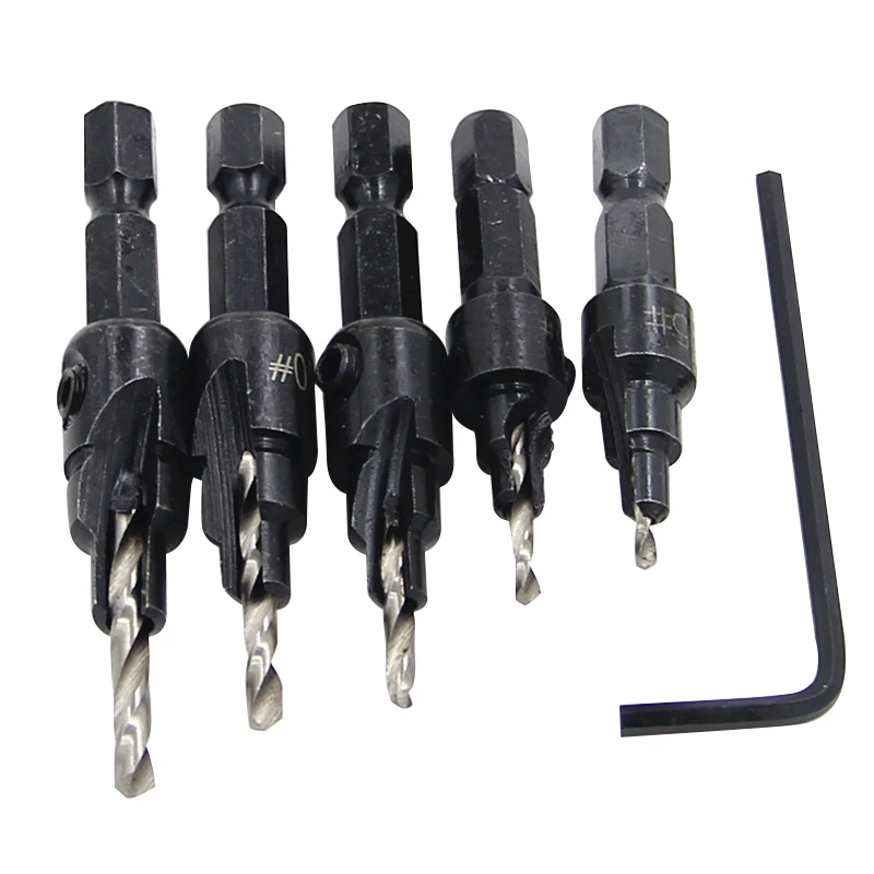 5pc hexagon skrutkovacia skrutka Carpenter's Otvorenie otvor pre vŕtanie vŕtací