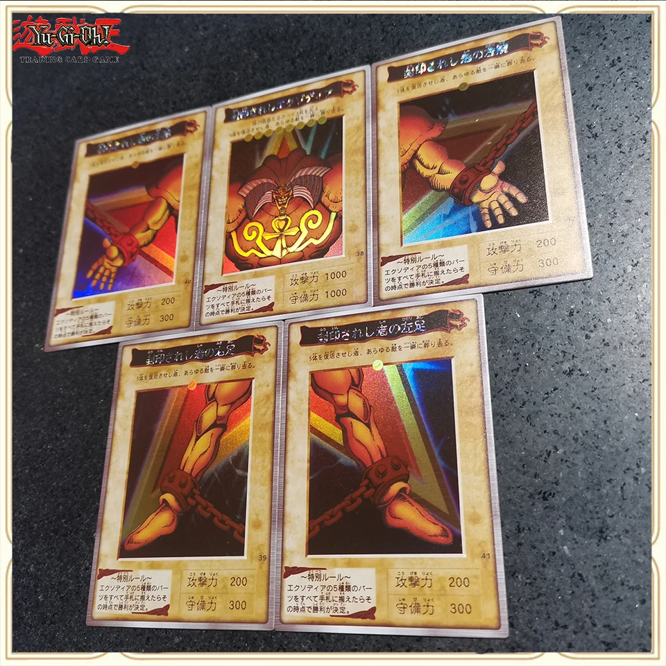 5PC/Set Anime Champion Card Boys Battle Game Hračky Zberateľné karty vianočné narodeniny Darčeková hra Yu-Gi-Oh DIY ACG Exodia