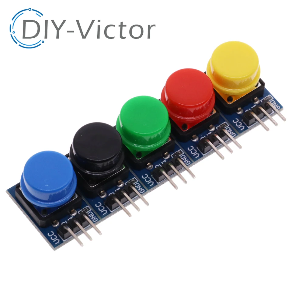 5pcs 12x12mm Big Key Modul Big Button Modul Light Touch Switch Modul s výstupom na vysokej úrovni pre Arduino alebo Raspberry Pi 3