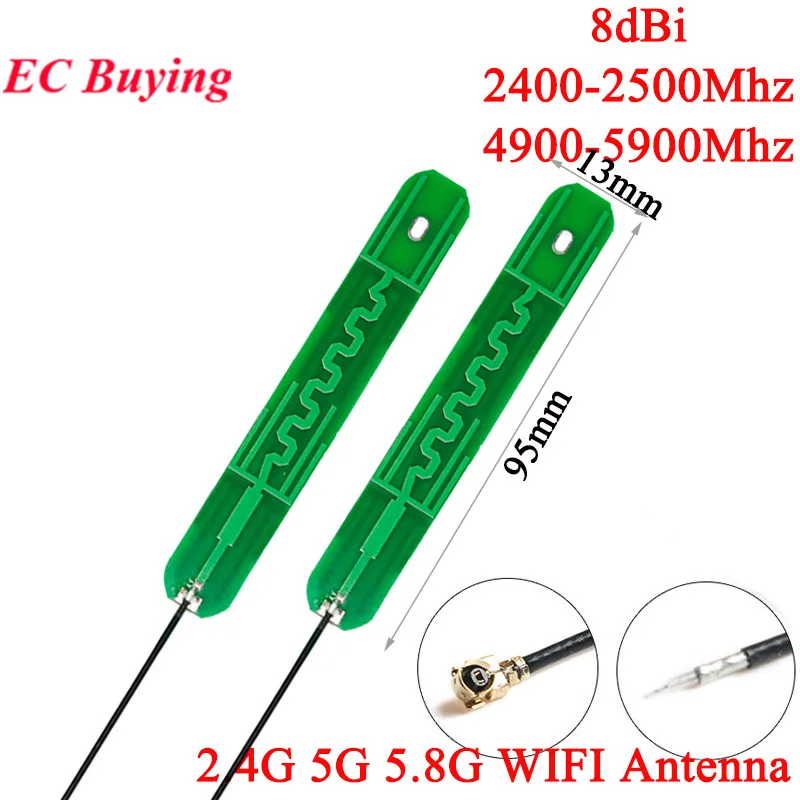 5pcs/1pc 8dbi 2,4g 5g 5.8g WiFi Zvstavané v PCB anténa Wi-Fi Router IPEX Interface Dual Band OmniRicational IPX/U.FL Connector