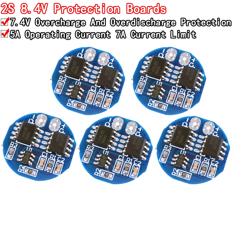 5PCS 2S 5A Li-iónová lítiová batéria 7,4 V 8.4V 18650 Nabíjačka na nabíjačku BMS PCM pre Li-Ion Lipo batériu bunky