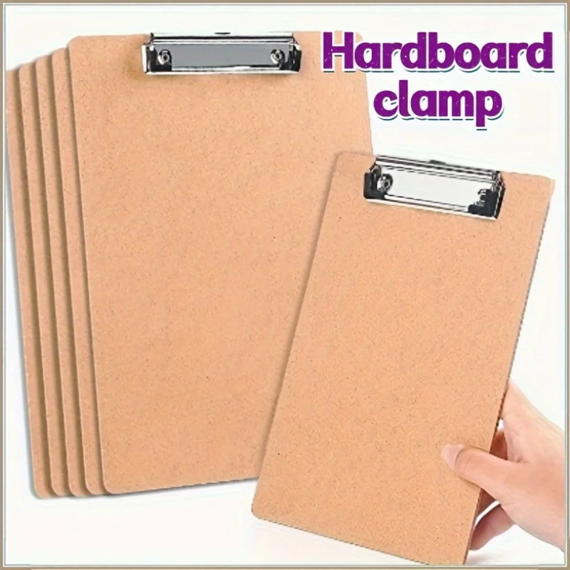 5PCS A4 Drevená doska Capboard Hotel Menu Board Board Hotel Paper Priečinky Kancelária Multifuncionálny zložka schránky