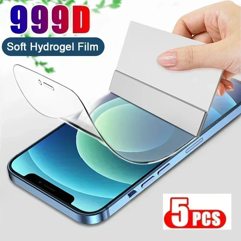 5pcs Celý chránič obrazovky pre obrazovku pre Google Pixel 7 8 9 Pro Hydrogel Film Google Pixel 6Pro 8a 7a 6a 5a 4 XL 4A Protector obrazovky
