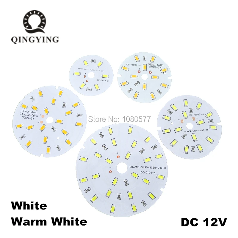 5pcs DC 12V 3W 5W 7W 9W 12W 15W 30W 45 W SMD5730 Lampová doska nemusí byť vodičom Pripojte svetlo zdroj biele/ teplé biele lampa panela