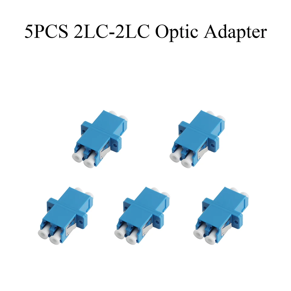 5pcs Fiber Optic Dual Core Adapter UPC 2 LC Samica až 2 LC Samostatný jedno režimový konvertor Plug 2-Core Hybridný konektor