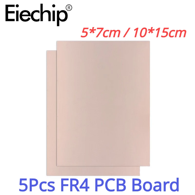 5PCS FR4 PCB doska 5x7cm 10x15cm s jednou bočnou medenou tanierou DIY DIY Circuit Circuit Nová