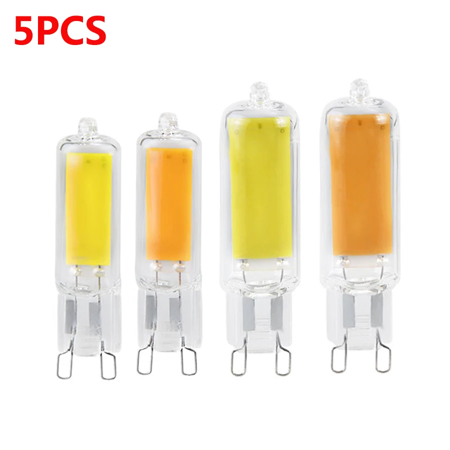 5pcs G9 LED žiarovky 220V 5W 7W 10W bez blikania LED lampa LED sklo Glass Cold White/Where White LAMPADA LED DOM DOMÁCNA SORTILLA