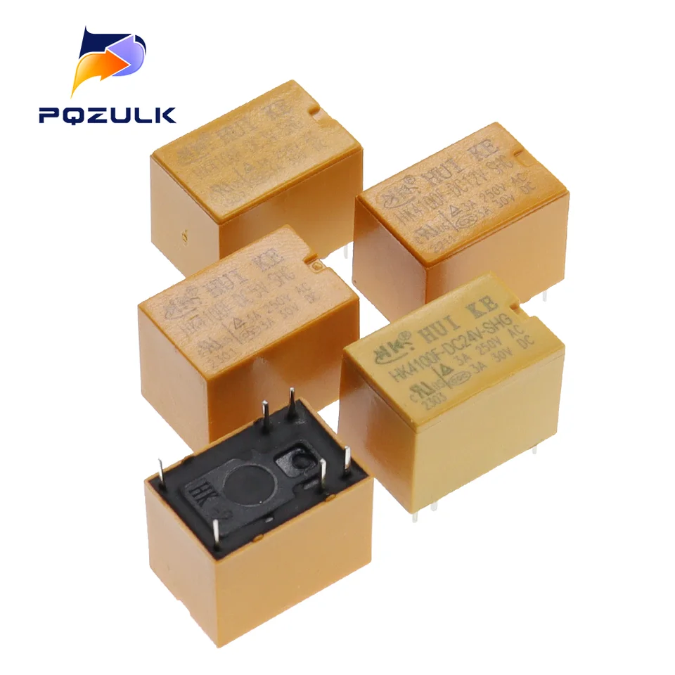5pcs HK4100F-DC5V-SHC relé HK4100F-DC12V HK4100F 5/9/12/24V DIP6 3A 250V AC/3A 30V DC
