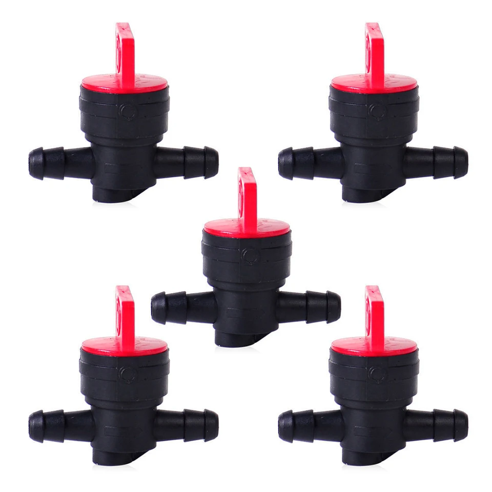 5pcs Inline Straight Fuel Plyn s malými motorovými ventilovými nástrojmi Cutf-off/vypnutie 1/4 