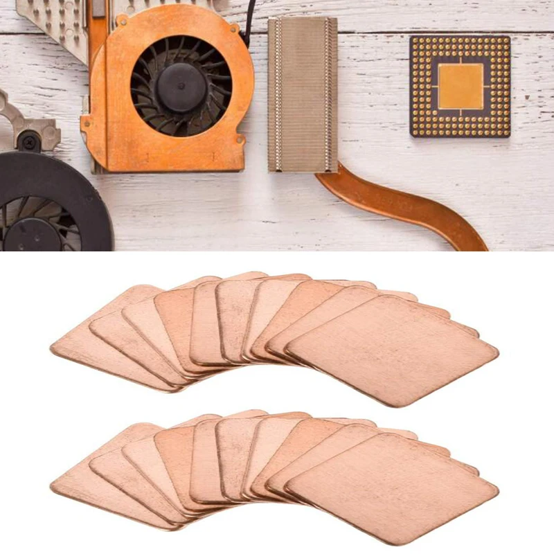 5pcs laptop meďný plech Pleskový pás shim tepelná podložka Heatsink Lheet