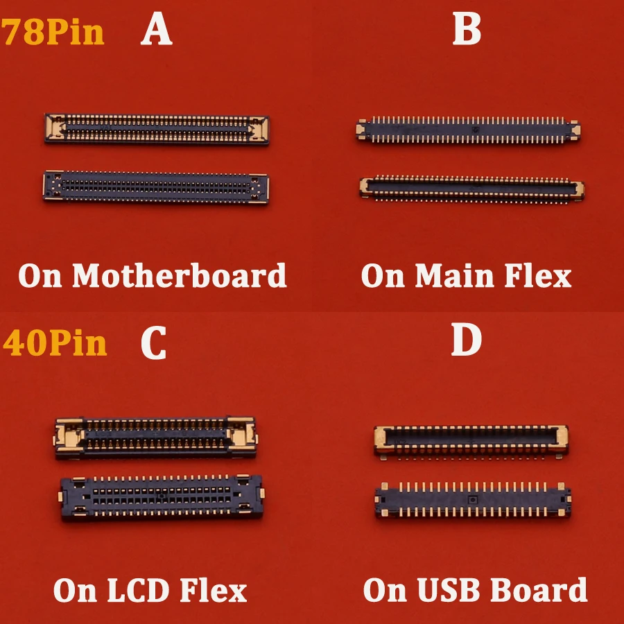 5pcs LCD displej obrazovky Flex FPC Connector zástrčka pre Samsung Galaxy A22 A52 A526F A526 A525 A525F A72 A725 A725F A225F 78 40 PIN