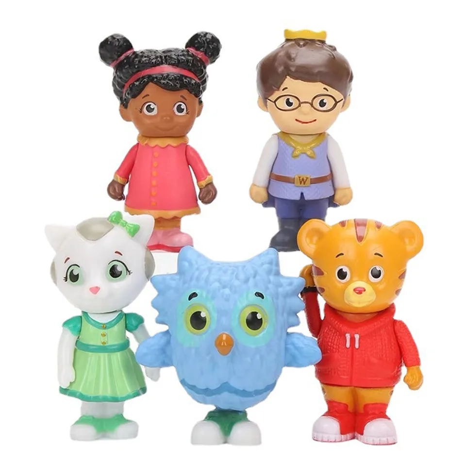 5pcs/lot Daniel Tiger's Toy Model Model Daniel Tiger Katerina Kittycat o Owl Miss Elaina Prince Streda dekorácia