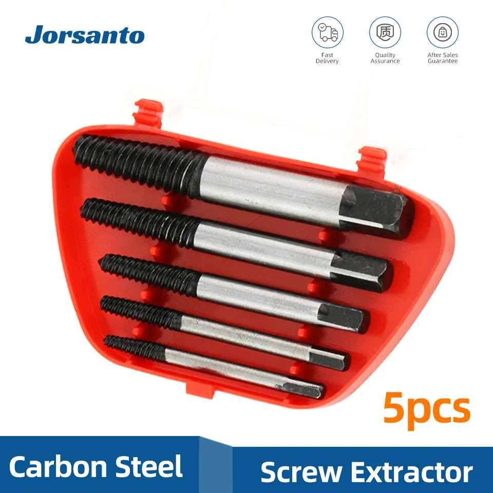 5pcs Nastavte poškodené skrutky extraktor Rýchlosť rozbitého extraktora skrutky Carpentry Nástroje