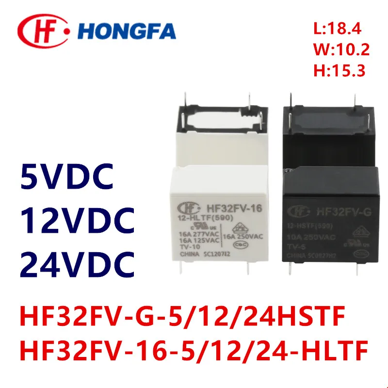 5pcs Nový originálny HF32FV -G-5-HSTF HF32FV-G-12-HSTF HF32FV-G-24-HSTF HF32FV-16 -5 12 24 HLTF 4PIN 10A 16A 16A 5V 12V 24V Výkonové relé