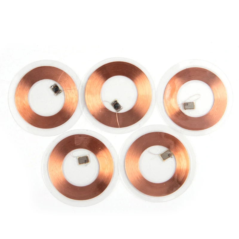 5pcs PVC 125KHz ID T5577 Prepisovateľné prepisovateľné coil coin coin karty keyfob RFID