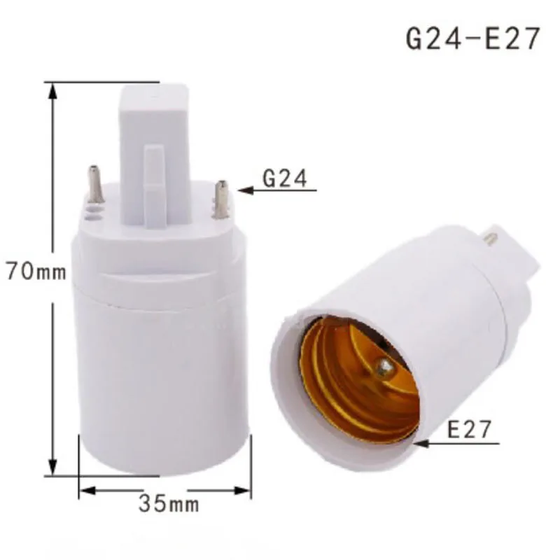 5pcs retardér G24 až E27 Lampka G24 Adaptér držiak držiaka prevodovky žiarovky Base Base LED Halogén CFL F1