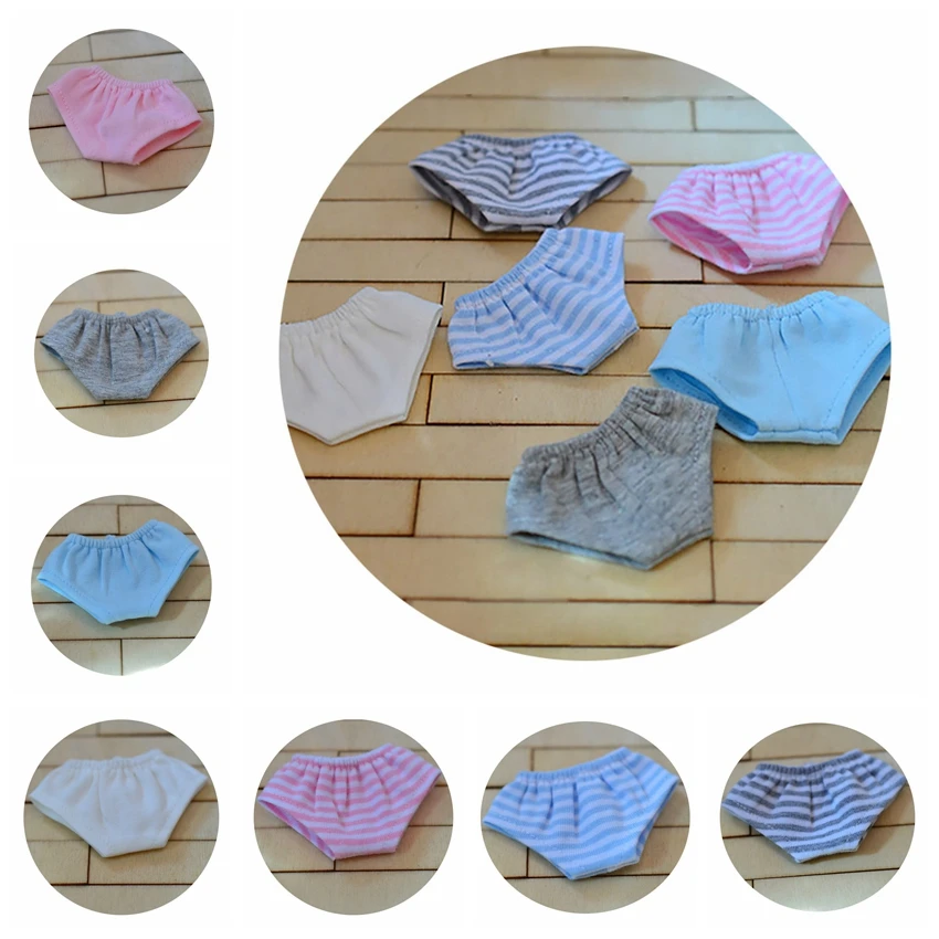 5pcs rozmanité Stripe Doll's Doll Doll Clothes Blyth Briefs pre Azone Blyth Panties 1/6