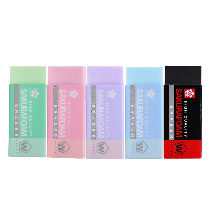 5pcs Sakura Foam Eraser Profesionálny náčrt kresby kresby Art Gumy Ultra Clean Student Eraser School Dodávateľ kancelárskych potrieb
