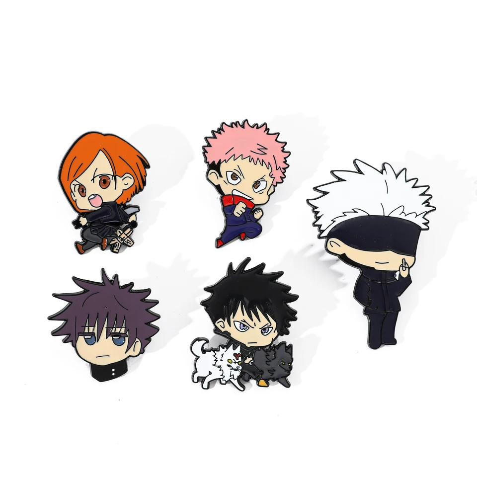 5pcs/set anime jujutsu kaisen okkotsu yuta gojo satoru broš