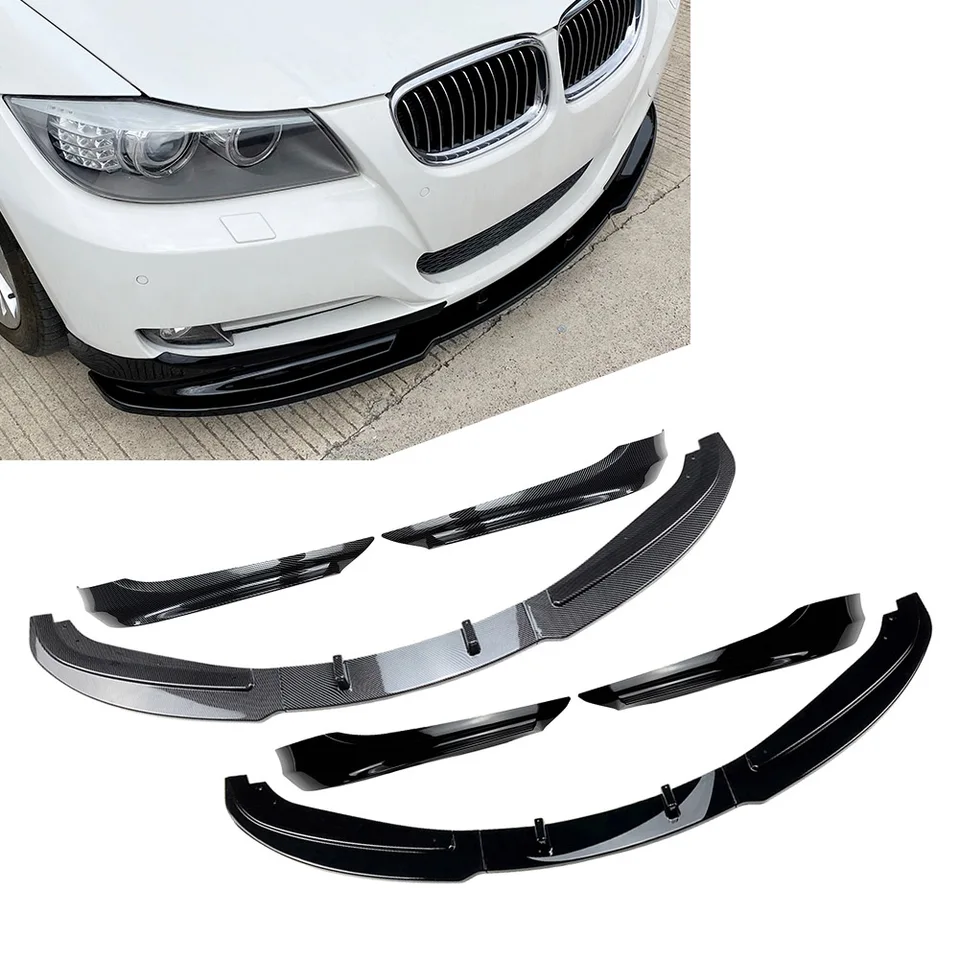 5pcs/set car predný nárazník SPOILER LIP+bočné črepné črep pre BMW 3 Series E90 4-dverový sedan 2009 2010 2012 2012
