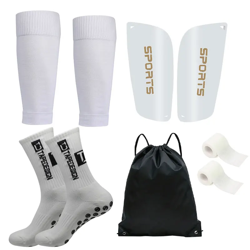5pcs set šupinatý loptičkový taška Men Muž Ženy Vonkajší futbalový futbalový ponožky cyklistické nôh kryt shin vankúšiky výcvik tréne