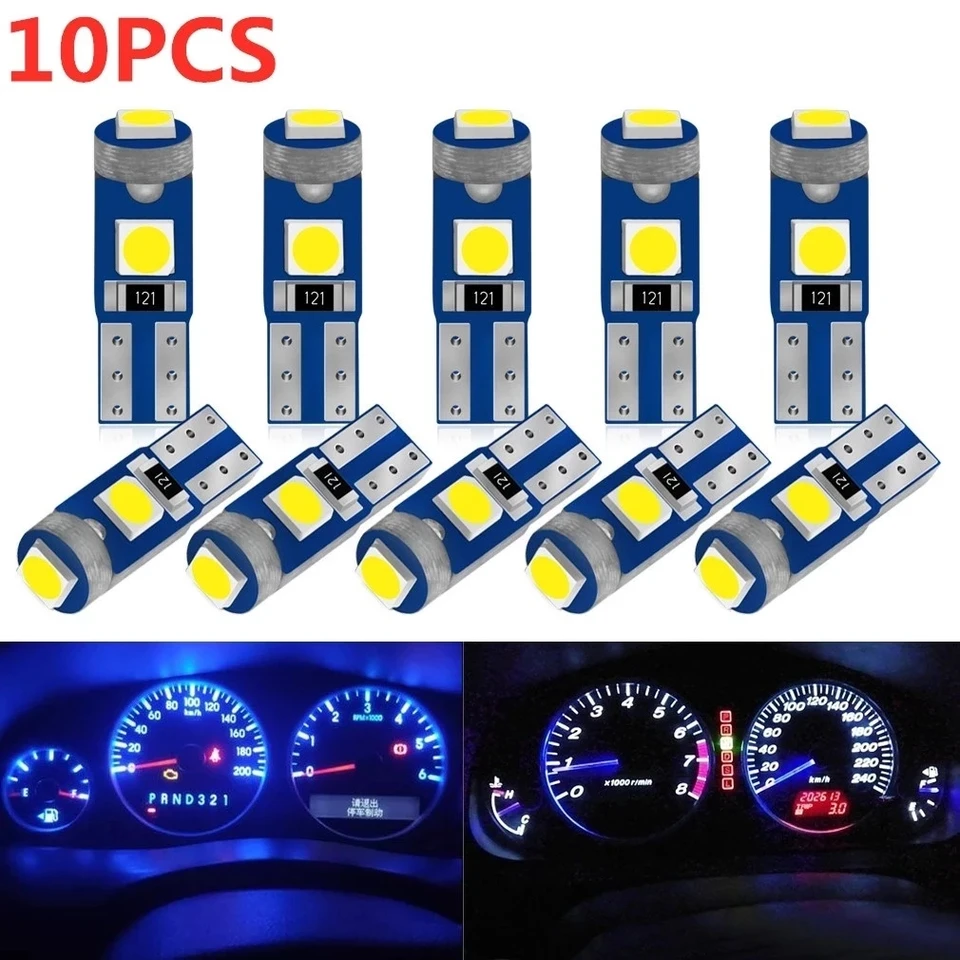 5pcs T5 W3W W1.2W LED žiarovka s prístrojom pre Volvo V40 V50 V60 V70 S40 S60 S60L S70 S80 S90 XC40
