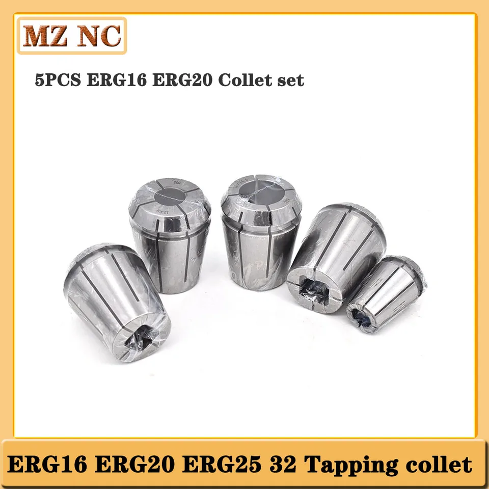 5pcs Tap Collet Tapping Collet Taps Taps ERG16 ERG20 ER16 ER20 COLLET SETS TAPS ER COLLET ISO stroj kohúti