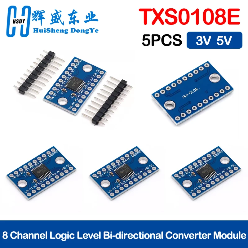 5pcs TXS0108E 8 Logické úroveň logiky prevodníka obojsmeru vysokej rýchlosti plného duplexného radiča 3,3V 5V pre Arduino Raspberry Pi