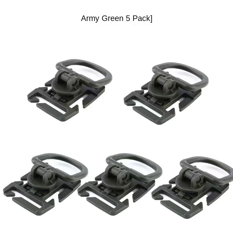 5pcs viacúčelové 360 rotácie D-krúžku 25 mm hydratačné trubice Clips Molle Webbing Pripevnenie Outdoorové batohy Správa nástroja