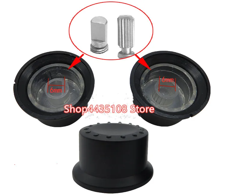 5pcs Vynikajúci priemer spracovania 25 mm*15 mm priehľadný spínač Potentiometra s polovičným hriadeľom / kvetinovým jadrom